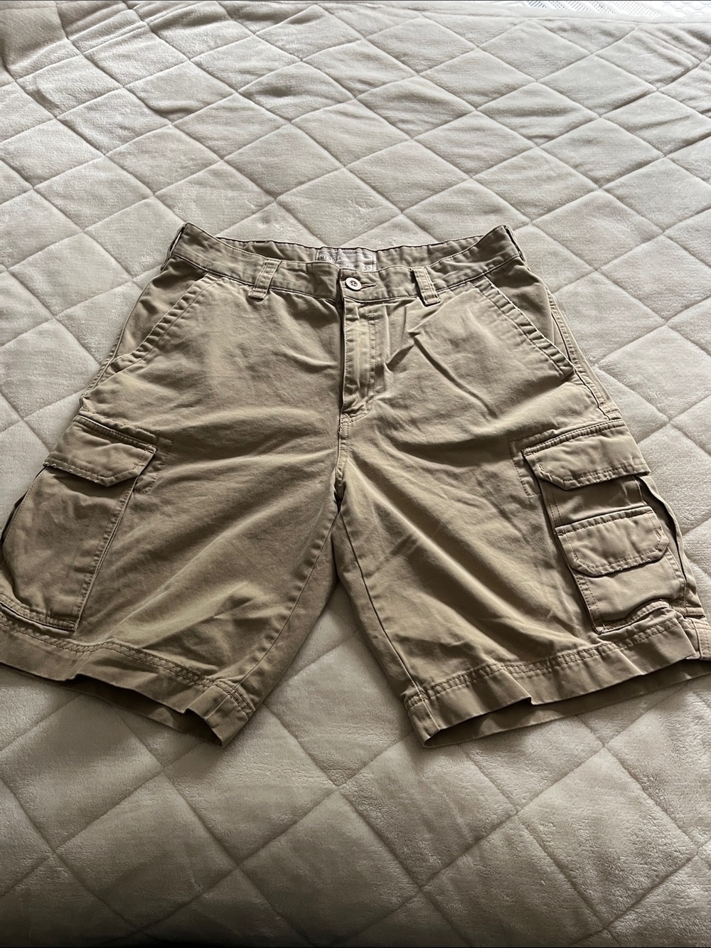 Merona Beige Cargo Shorts with Multiple Pockets